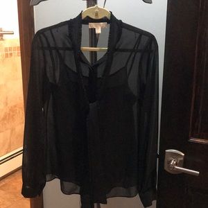 Michael Kors Sheer Blouse /attached Cami